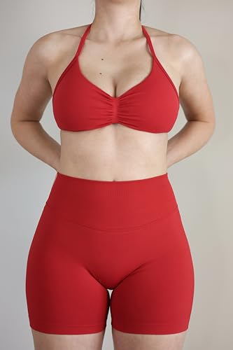 Image of AUROLA Influence Strappy Bra Sports Bras for Women, Backless Padded Impact Strappy Bra Workout Gym Yoga with Removable Cups