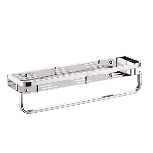 Preisvergleich Produktbild AINIYF Badezimmer Regal Wand befestigte Handtuchhalter einreihiger Rectangle Bad / Küche Rack Aluminium Space Storage for Küche Badezimmer / 15.7~23.6 Zoll (Size : 60cm)
