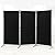 RANTILA 3 Panel Privacy Screen, 6 Ft Tall Folding Privacy Screen Room Dividers, Freestanding Room Partition Wall Dividers, 102''W x 20''D x 71''H, Black