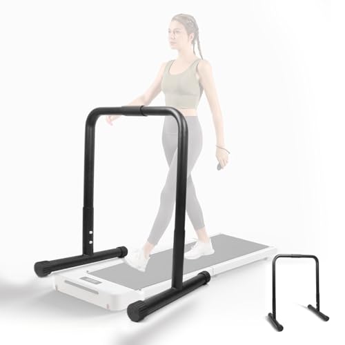 Walking Pad Handle Bar Attachment Only, Fits Walking Mats up to 21.5 inches, Walking Mat Steady Rail Height Adjustable, Treadmill Stand Feet with Non-Slip Rubber, Easy to Assemble Treadmill handrail
