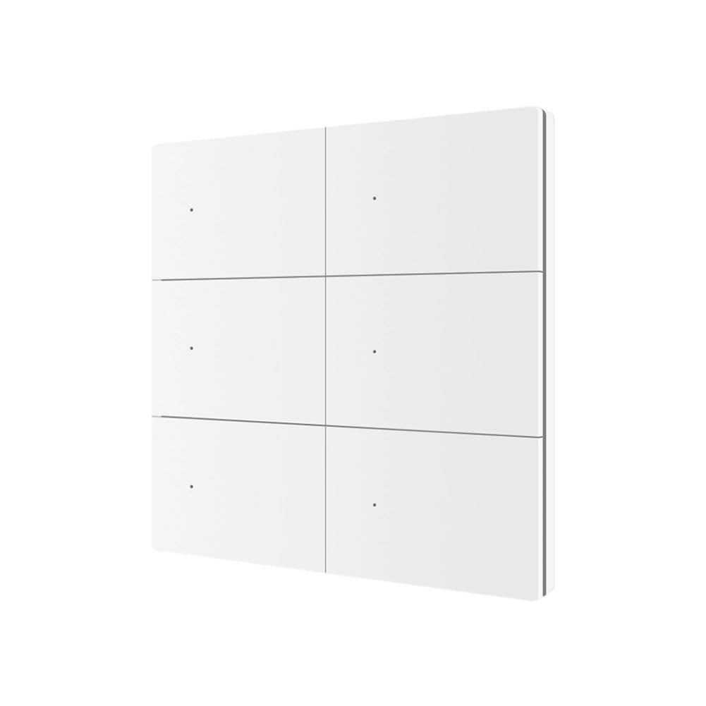 Xnuiasqe 6 Gang Matter WiFi Smart Light Switch Neutral Wire Required SmartThing APP, Voice & Remote Control Timer Scene