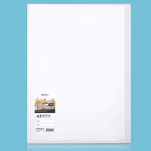 Art Portfolio Presentation Book, Azuzn 17.32 x 12.99 Inch Binder with Plastic Sleeves, 40 Clear Pockets Sleeves, Sheet Protectors for Artwork, Report, Photography and Documents.