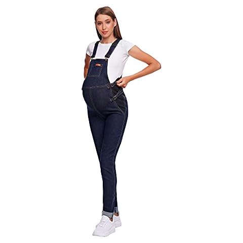 JOHNNY'S MAMA Maternity Dungarees with Support Cover