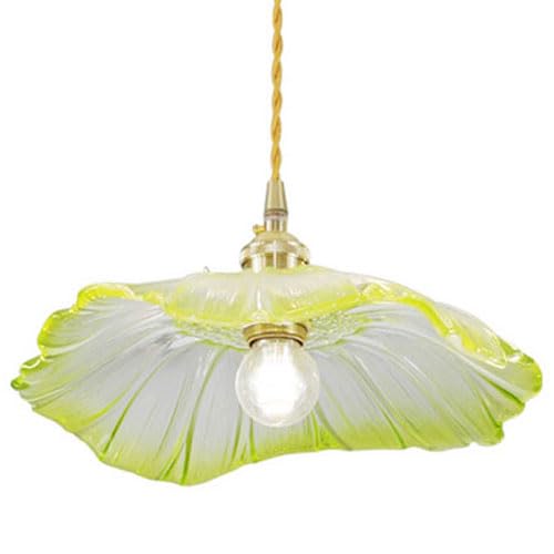 Lustre en verre design fleur luminaire minimaliste français