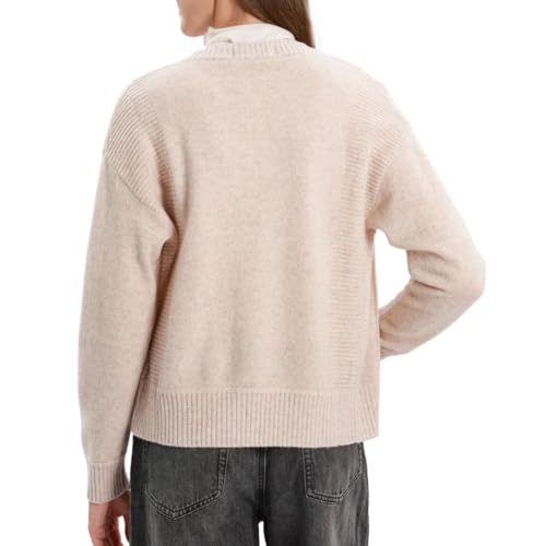 Amazhiyu Women's 100% Wool Button Down Sweaters Winter Long Sleeve Knit Cardigan3