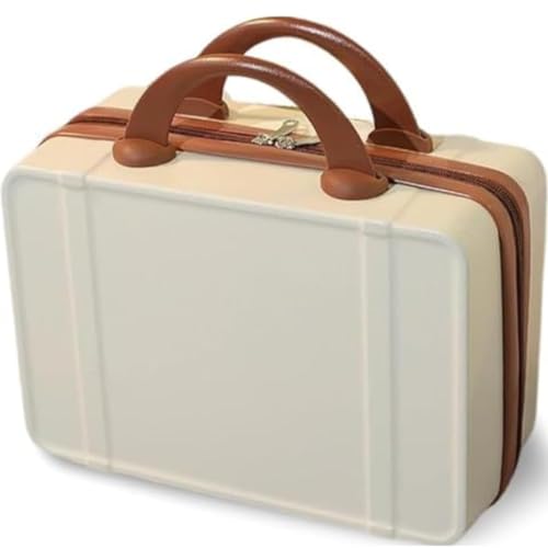 Image of Hand Luggage, Korean Mini Carrying Makeup Case Suitcase with Elastic Band, Small Hard Shell Cosmetic Case for Travel Camping Password Travel Case Women Girls (Bear Luggage)