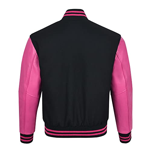 Image of Varsity Jacket Baseball Letterman Jacket- Wool and Leather Premium Quality Unisex Basketball Jacket