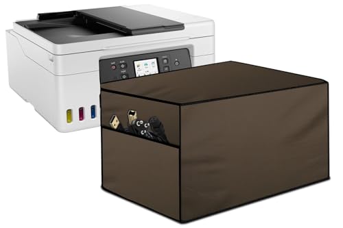 Image of The Furnishing Tree Polyester Waterproof & Dustproof Printer Cover - Compatible with Auto Duplex Laser Brother DCP-L2541DW Printers, Beige , Dimensions in DxWxH - ( 40x42x32 CM)