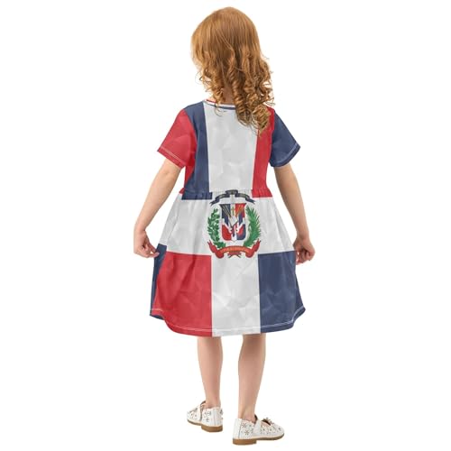 Fisyme Girls Dress Short Sleeve Kids Toddler Girl Casual Dresses3