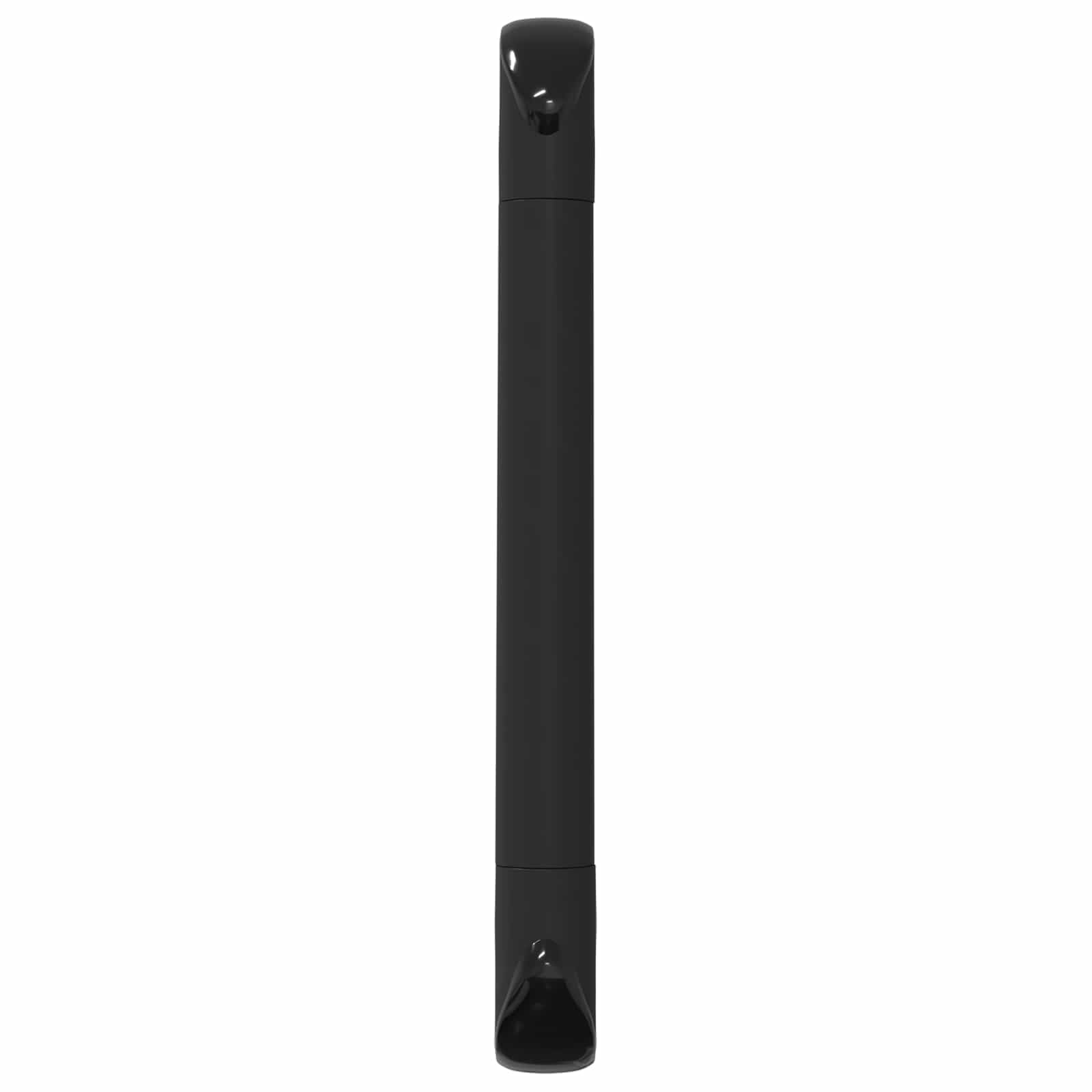 Hothingwell - Asa de aluminio (12 piezas, 380 x 34 x 85 mm), color negro | Forma ergonómica, para armarios y cómodas, acabado mate, uso en interiores