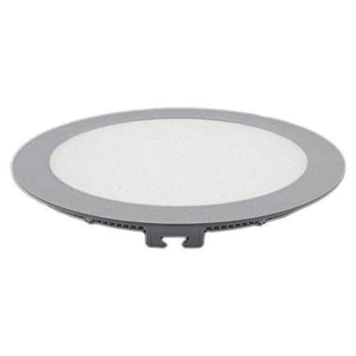 Preisvergleich Produktbild LED Einbaustrahler Panel silber rund Ø 22cm 18 Watt neutralweiß