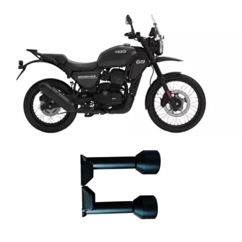 Image of Engine Case Slider Crash Protector | Frame Slider for Yezdi Adventure 2025 with Bolts & Nuts. (Pair | Black, Set of 1)