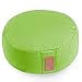 #DoYourYoga rundes Yogabolster - waschbarer Bezug aus 100% Baumwolle, Bio-Buchweizenschalen (KBA) Füllung, 30 x 15 cm, Yoga Kissen für Yin Yoga & Meditation - hellgrün