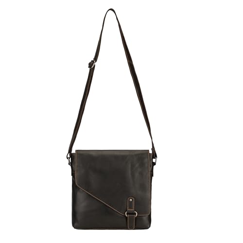 Noah Messenger Bag – Chestnut Full-Grain Leather Crossbody Bag for Men – 11" Tablet Shoulder Satchel2