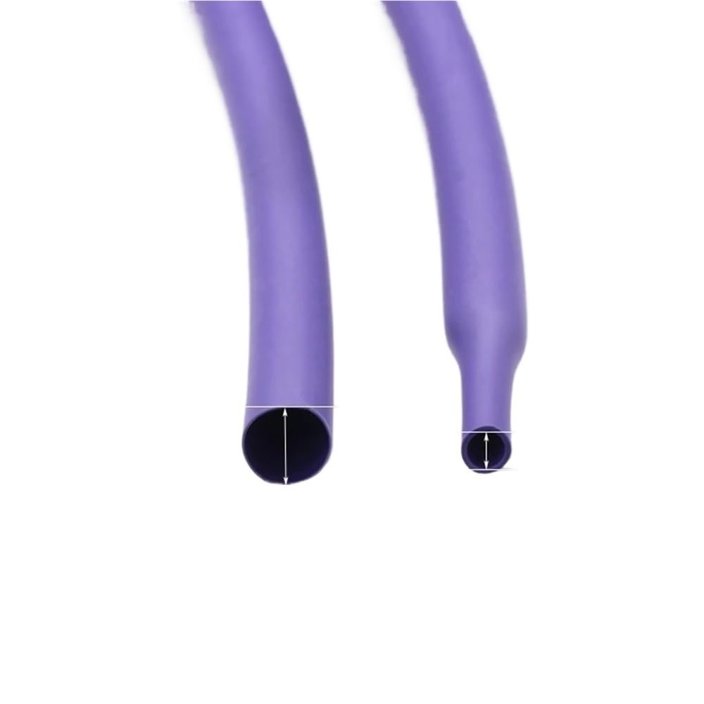 Tubo termorretráctil Morado 2:1 - Funda térmica for Cable de poliolefina de 1 a 50 mm - Aislada, Retardante de Llama, no Adhesiva(50mmx3meter)