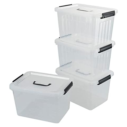 Jandson 10 L Clear Plastic Storage Boxes Cover