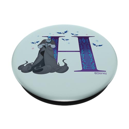 Disney Villains Alphabet Monogram Letter H for Hades PopSockets Swappable PopGrip, Black - Image 2