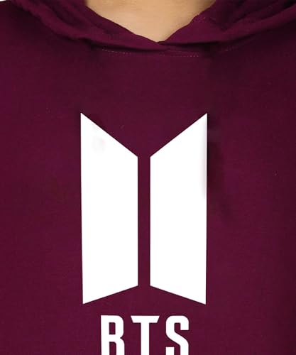 Image of KYDA KIDS Girls Cotton Hooded Sweatshirt | Regular Fit Full Sleeves Winter Wear Hoodies
