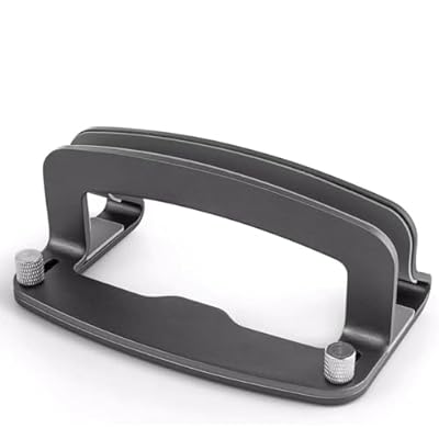 Aluminum Vertical Laptop Stand, MacBook Pro Laptop Vertical Stand Dock Holder with Adjustable Slot Fits All Laptops Notebook Tablets MacBook Air- Save Space & Improve Airflow, Grey