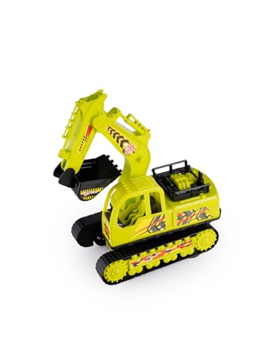 Image of Friction Powered Green JCB Toys for Children Kids Boys & Girls | Push & Go Forward | Off-Road Toy Car | Birthday Gift | Age 3+ Years