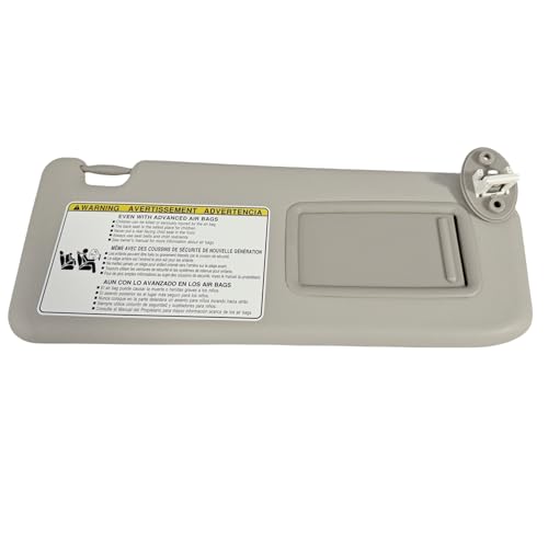 Sun Visor Driver or Passenger Side Compatible with Toyota RAV4 2014-2018 Replace 74320-42595 or 74310-42593 Front Left or Right, Sun Protection Shade, Makeup Mirror, Gray (Right Passenger Side)