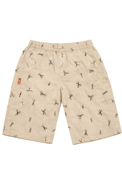 Slim Fit Cotton Poplin Printed Barmunda Shorts with 3 Pockets for Men Boys