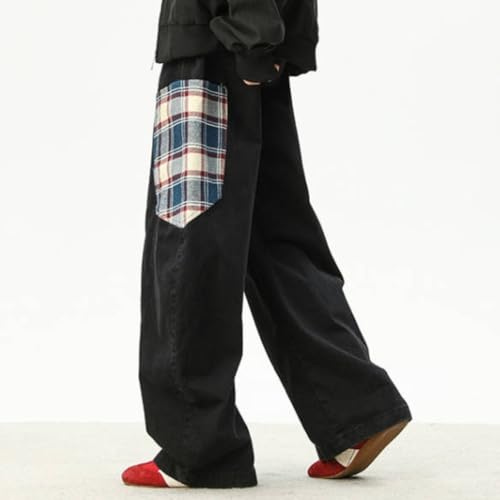 Baggy Barrel Jeans for Women Pinstripe Wide Leg Loose Fit Denim Pants Oversized Vintage Hip Hop Clothes2