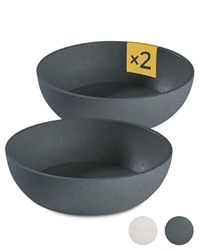 PiuPet® Ciotola per Cani I 2X 1,6L I Grigio I Lavabile in lavastoviglie I 21,5 cm di Diametro I Ciotola Acqua Cane I Ciotola Cane I Ciotole per Cani Grandi | Ciotole per Cani Piccoli