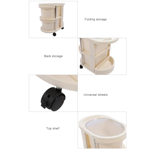 Chariot de rangement utilitaire blanc à tiroir meuble multicouche