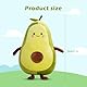 DASIAUTOEM Avocado Plüschtier, 35cm Weiche Kuscheltier Avocado Kissen, Geschenk für Kinder, Gefüllte PlüschKissen Spielzeug, Sofa-Rückenkissen, Kuschelkissen für Auto, Sofa, Schlafzimmer Wohnzimmer
