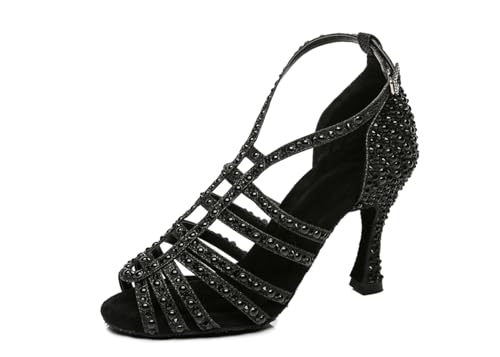 Women's Stylish Open Toe Ballroom Samba Party Wedding Practice Professional Dance Shoes