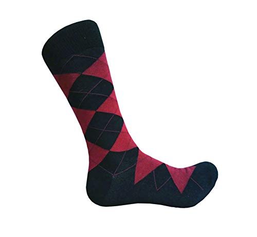 Triple M Plus Black With Multicoloured Dress Sock