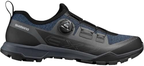 SHIMANO SH-EX700 Men’s Gravel Touring Shoe, Dark Blue, 7.5-8 Men