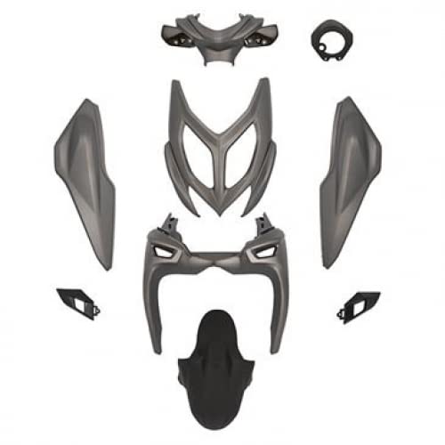 Carrosserie nitro et aerox kit de 9 pièces noir et gris type origine pour scooter tun'r
