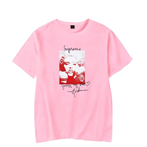 OUHZNUX Madonna Singer T-Shirt mit 2D-Druck, lässiger Kurzarm-Pullover, modische Streetwear-Oberteile für Männer und Frauen (2XS-4XL) Cover