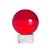 LONGWIN 50mm(2 inch) K9 Crystal Ball with Free Stand Suncatcher (Red)