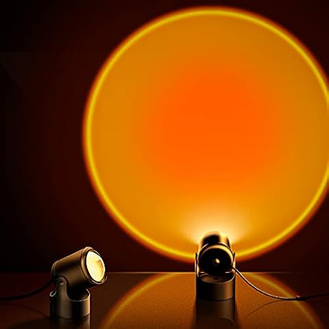 Sunset Lamp Sunset Projection Lamp 180 Degree Rotation LED Night Light with USB Plug Romantic Visual Mood Lamp for Kids Adults Birthday Gift Selfie Bedroom Living Room Home Party Wedding Decoration Cover
