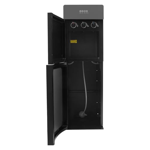 Image of Bottom Loading Water Cooler Dispenser for 3 or 5 Gallon Bottles,3 Temperature Settings Hot,Cold & Room Water Dispenser with Empty Bottle Alert,Stainless Steel Finish,for Office Home