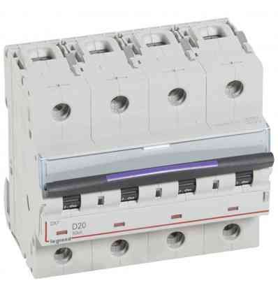 Disjoncteur DX³ 50kA - 4P 400V~ - 20A - courbe D - 6 modules