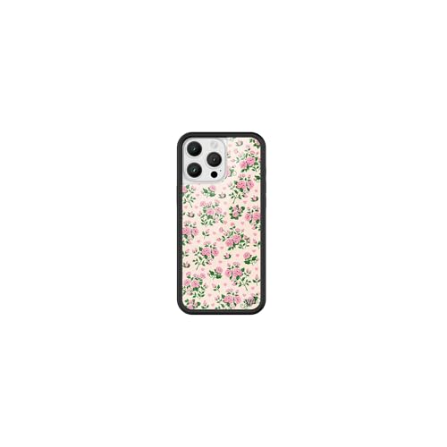 Image of Wildflower Cases - Compatible with iPhone 16 Pro Max| Protective Black Bumper, 6.5ft Drop Test Certified, Women Owned Small Business | Pink Floral Rose Heart Aesthetic Cute Trendy | Pinky Promise