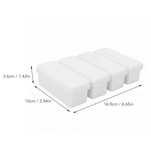 Bandeja grande para cubitos de hielo de silicona blanco miniatura 2