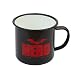 Grupo Erik Tazza Smaltata Batman | Tazza da campeggio smaltata nera | Tazza metallo smaltato, ideale per casa,camping,cucina o outdoor | Tazza regalo | Tazza Smaltata DC Comics