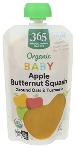 365 by Whole Foods Market, Baby Food Apple Butternut Oat Turmeric Organic, 4 Ounce