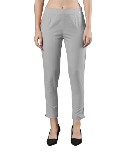 Image of Femmora Comfortable Fit Solid Straight Pant, Breathable Cotton Fabric with Side Zip Button Closure, for Women, Pack of 1