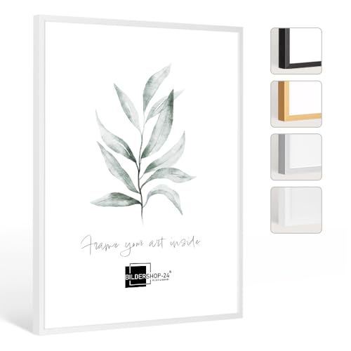 Bildershop-24 Cadre photo Milano aluminium 61 x 91,5 cm Blanc (mat)