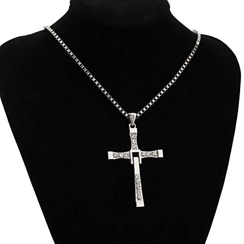Keychin Inspired Cross Necklace Fast Sports Enthusiasts Gift Cross Pendant Titanium Steel Necklace Movie Peripheral Jewellery Movie Fans Gift For Men And Woman #TOP3