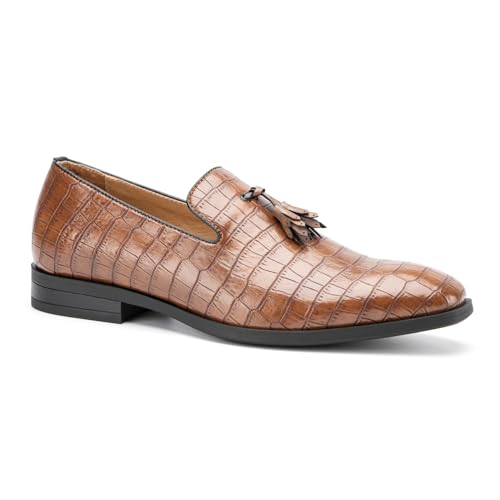 Image of Meijiana Mens Loafers Wedding Dress Shoes Slip-On Loafers for Men Tuxedo Suit Shoes