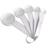Measuring Spoons CSNSD 5 In 1 White Plastic 1g 2.5g 5g 10g 15g Measuring Spoons Set Kitchen Utensils