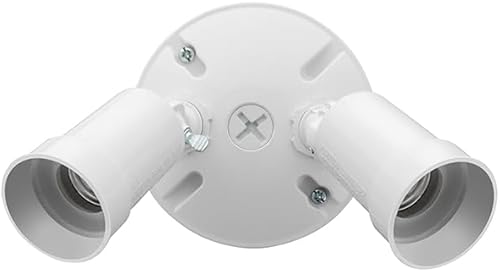 Miniatura 9 de Lithonia Lighting OFTH 300PR 120 WH M12 - Soporte ajustable para doble par, luz de inundación estándar para exteriores para seguridad y seguridad,