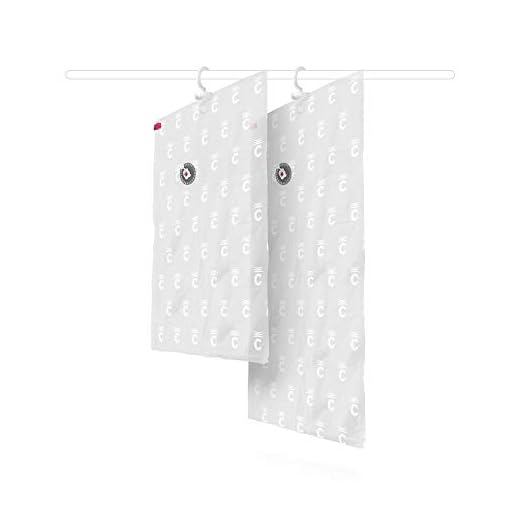 Compactor Espace Plus Lot 2 x Sac de rangement sous vide, Transparent, S: 70 x 0,2 x H 105 cm, M: 70 x 0,2 x H 145 cm, RAN3253